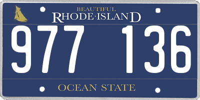 RI license plate 977136