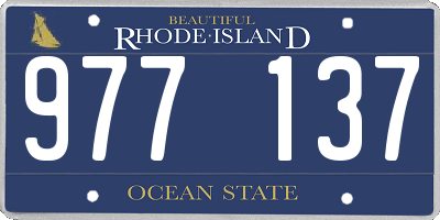 RI license plate 977137