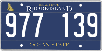 RI license plate 977139
