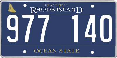 RI license plate 977140