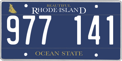 RI license plate 977141