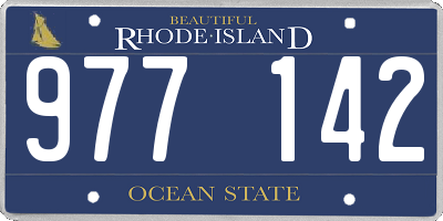 RI license plate 977142