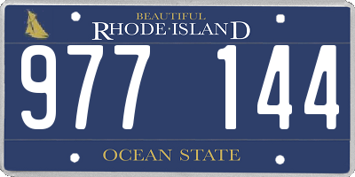 RI license plate 977144