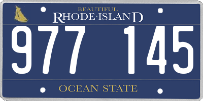 RI license plate 977145