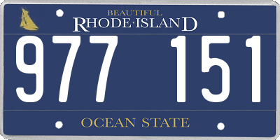 RI license plate 977151