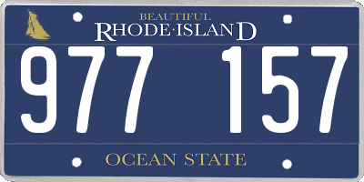 RI license plate 977157