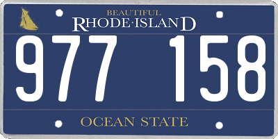 RI license plate 977158