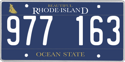 RI license plate 977163