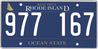 RI license plate 977167