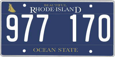 RI license plate 977170