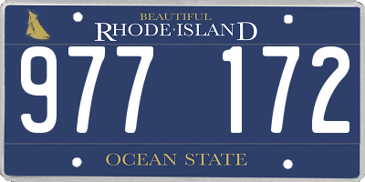 RI license plate 977172