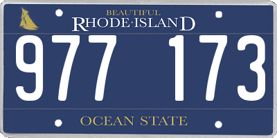 RI license plate 977173
