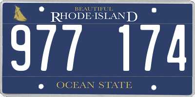 RI license plate 977174