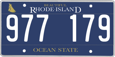 RI license plate 977179