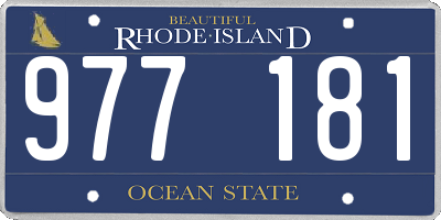 RI license plate 977181