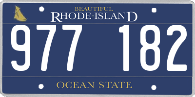 RI license plate 977182