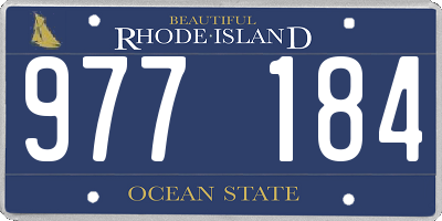 RI license plate 977184