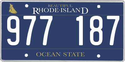 RI license plate 977187