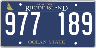 RI license plate 977189