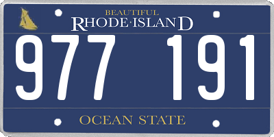 RI license plate 977191