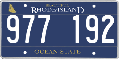 RI license plate 977192