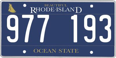 RI license plate 977193