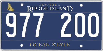 RI license plate 977200