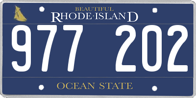 RI license plate 977202