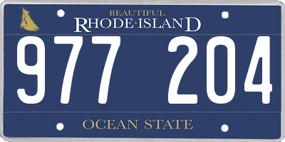 RI license plate 977204