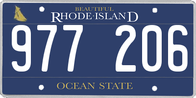 RI license plate 977206