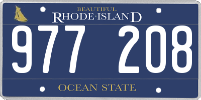 RI license plate 977208