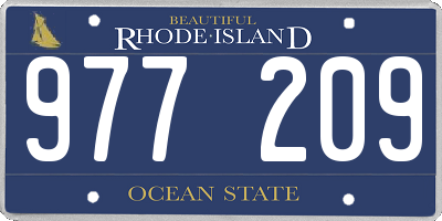 RI license plate 977209
