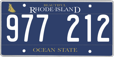 RI license plate 977212
