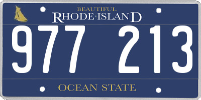 RI license plate 977213