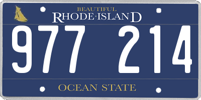 RI license plate 977214