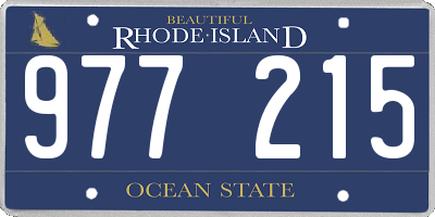 RI license plate 977215