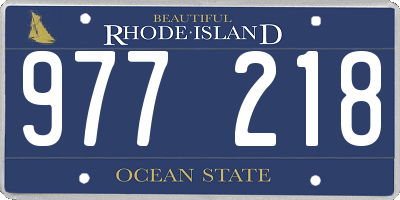 RI license plate 977218