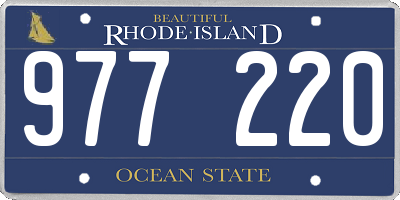 RI license plate 977220