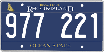 RI license plate 977221