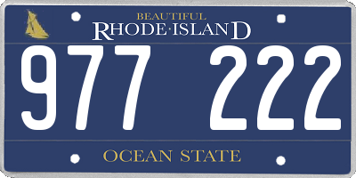 RI license plate 977222