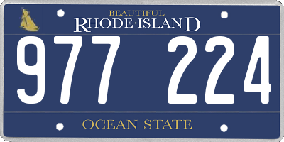 RI license plate 977224