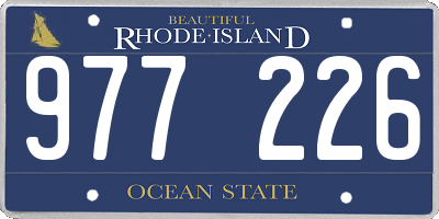 RI license plate 977226