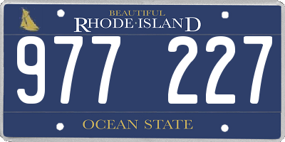RI license plate 977227