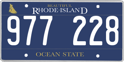 RI license plate 977228