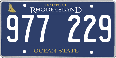 RI license plate 977229