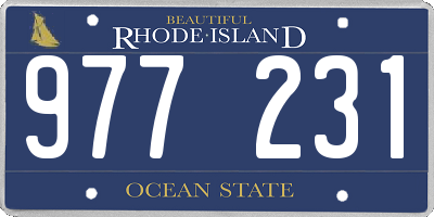 RI license plate 977231