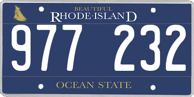 RI license plate 977232