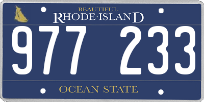 RI license plate 977233