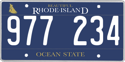 RI license plate 977234