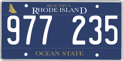 RI license plate 977235